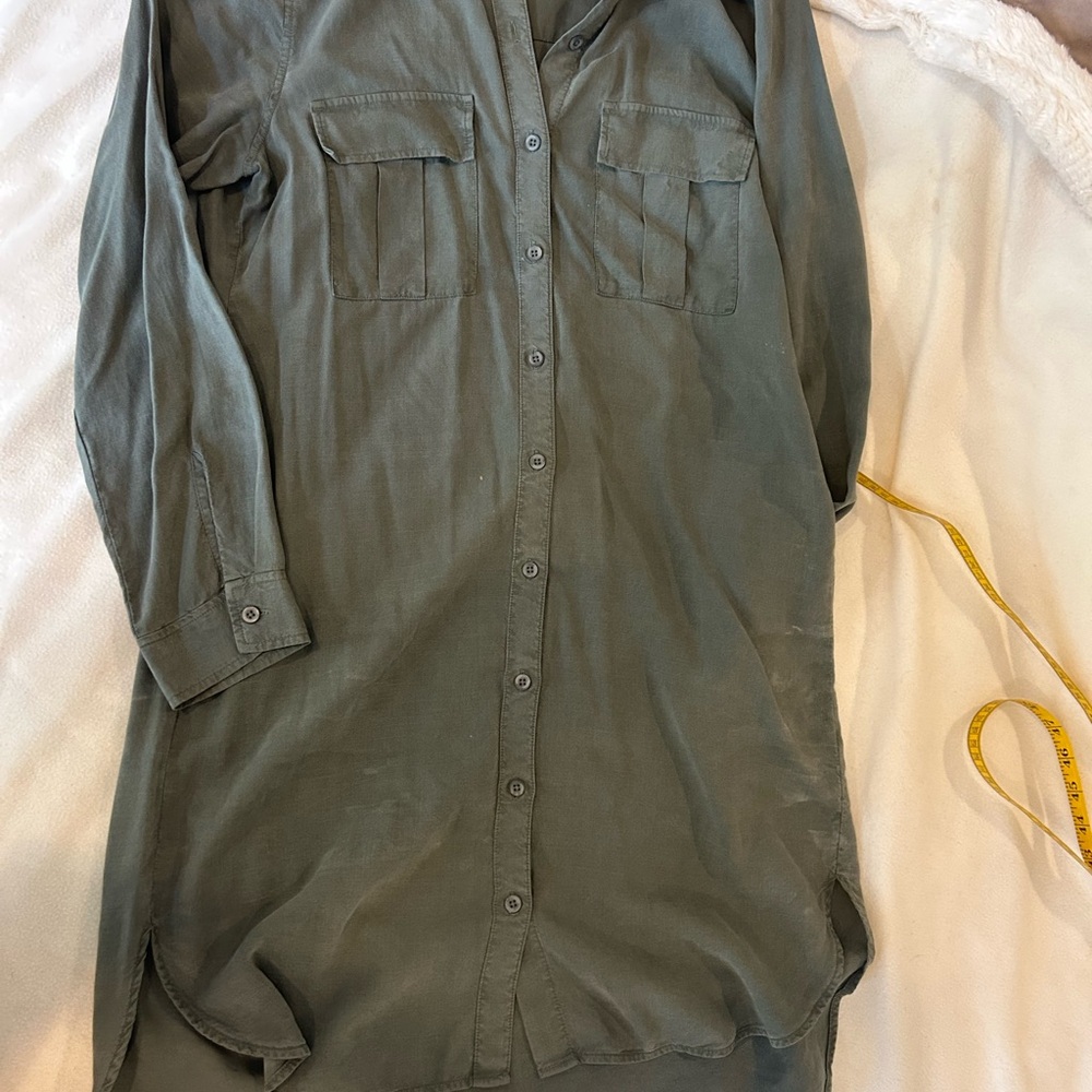 Womens Green Shirtdress